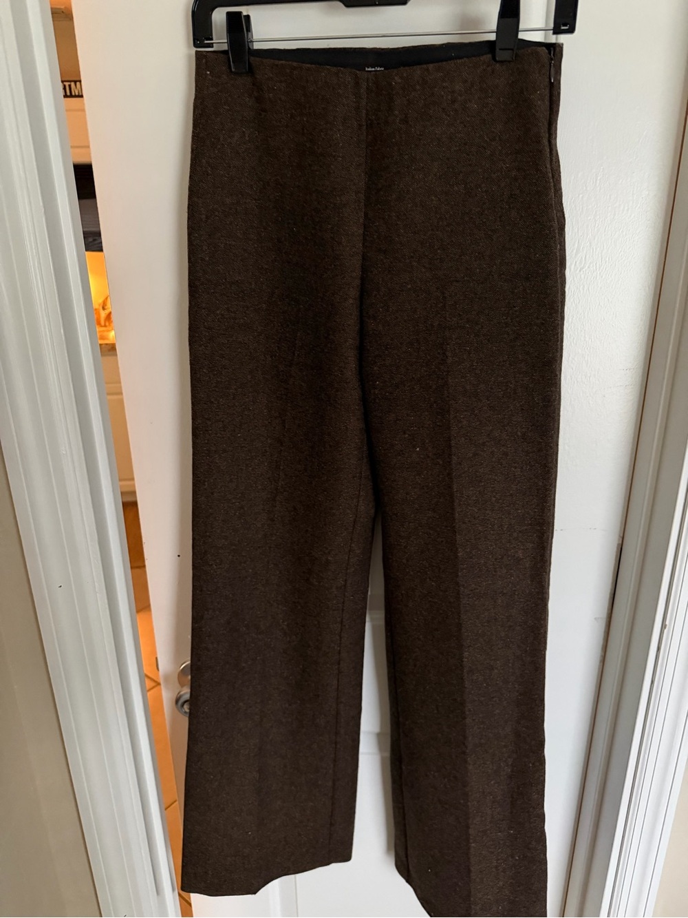 Mango Wide-Leg Brown Trousers